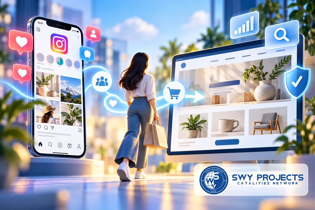 AI illustration: Website vs Instagram: Which is More Effective for Business in 2026?